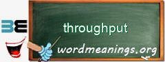 WordMeaning blackboard for throughput